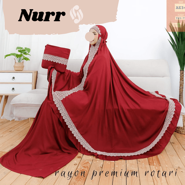 Mukena Polos Renda Premium